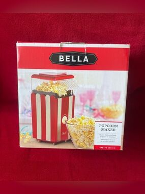 NEW Bella Treat Series Healthier Choice Removable Lid Compact Size Popcorn Maker